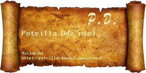 Petrilla Dániel névjegykártya
